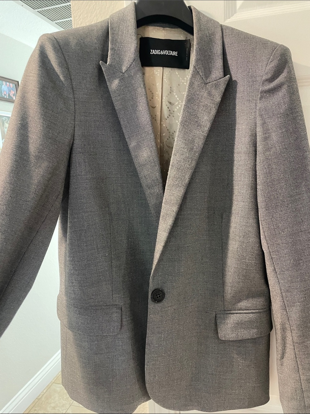 Zadig & Voltaire Women's Gray Single-Button Blazer